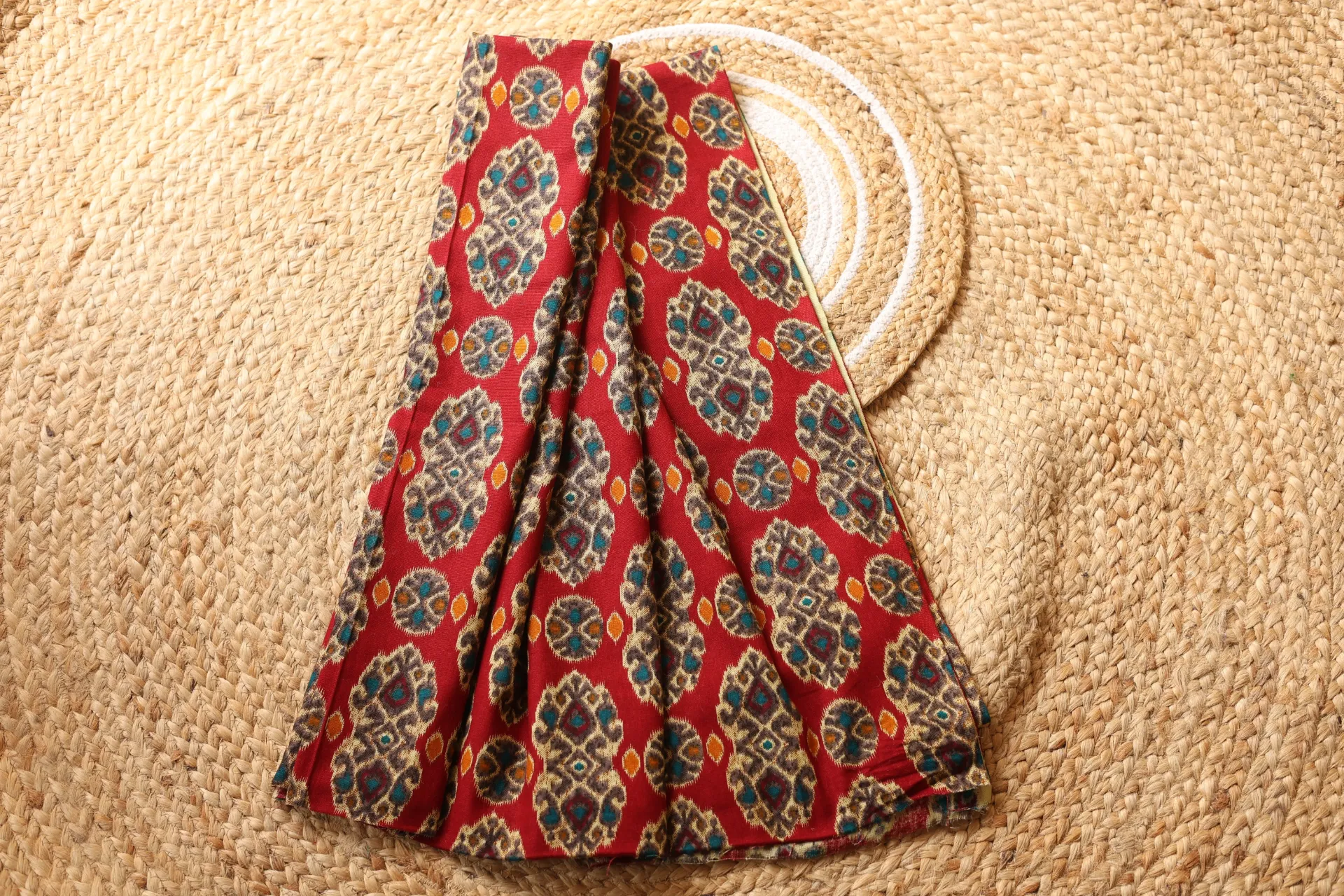 Ikat Pattern Cotton Fabric