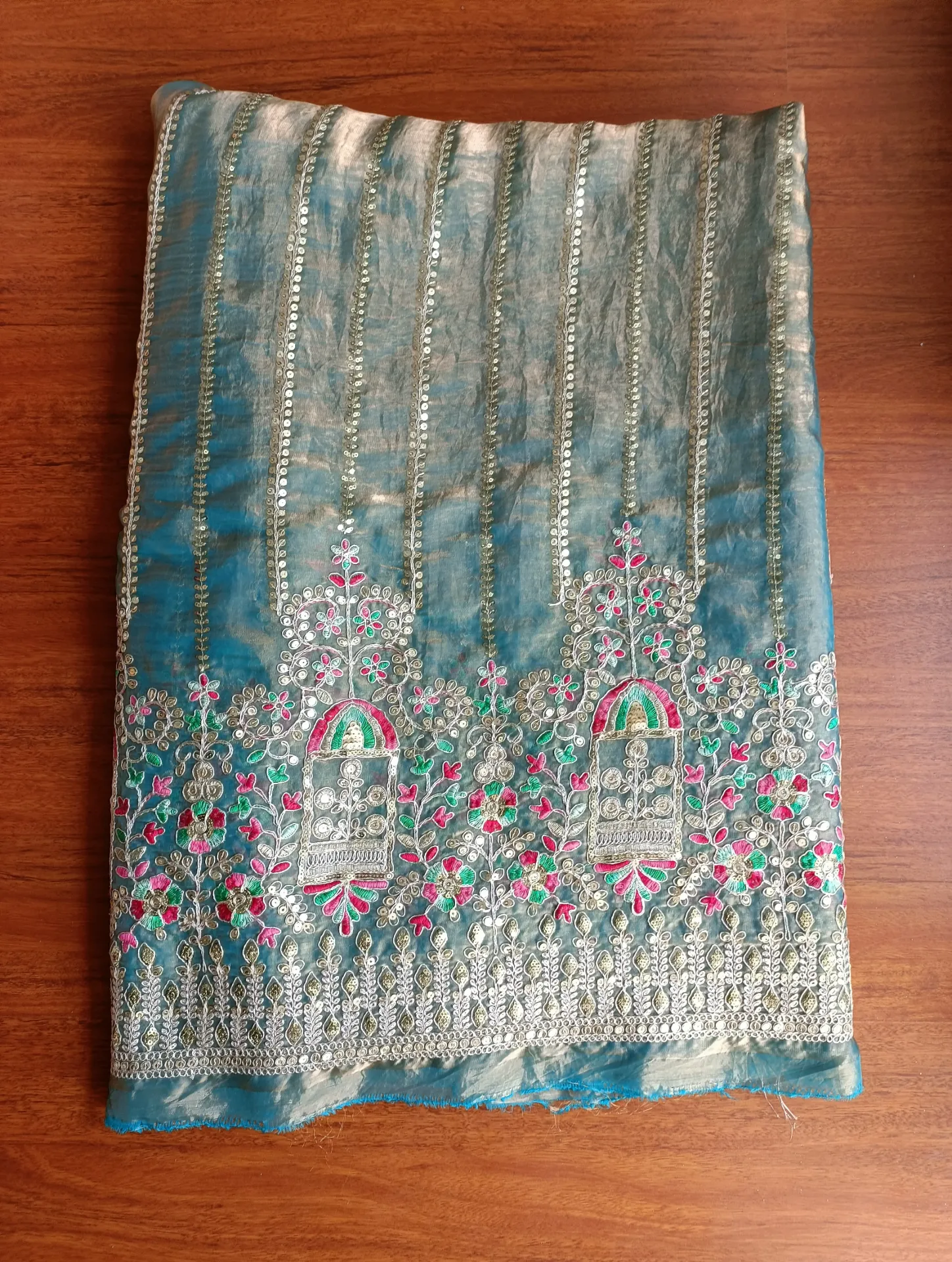 Soft Satin-Silk Blend(Fendi) Pista Green